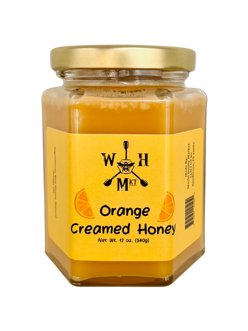 Private Label Orange Creamed Honey - 24 Jars